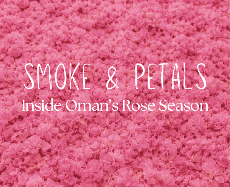 Smoke & Petals writing on rose flowers