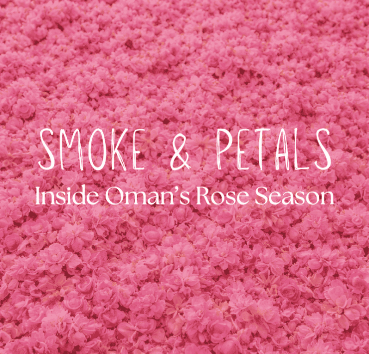 Smoke & Petals writing on rose flowers